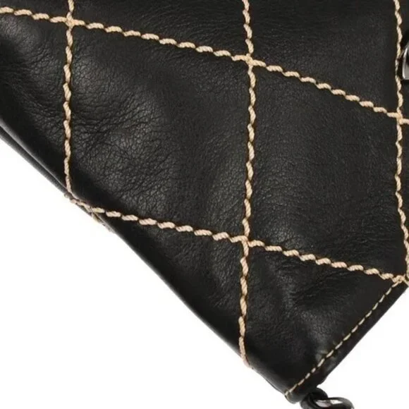 Chanel Black Calfskin Wild Stitch Handbag 136063 - Picture 5 of 10